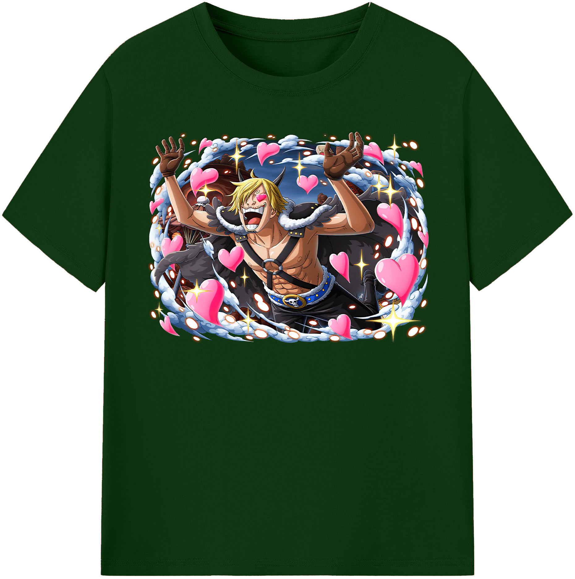 ワンピース サンジ ONE PIECE Sanji 綿100％半袖Tシャツ（フロントプリント）